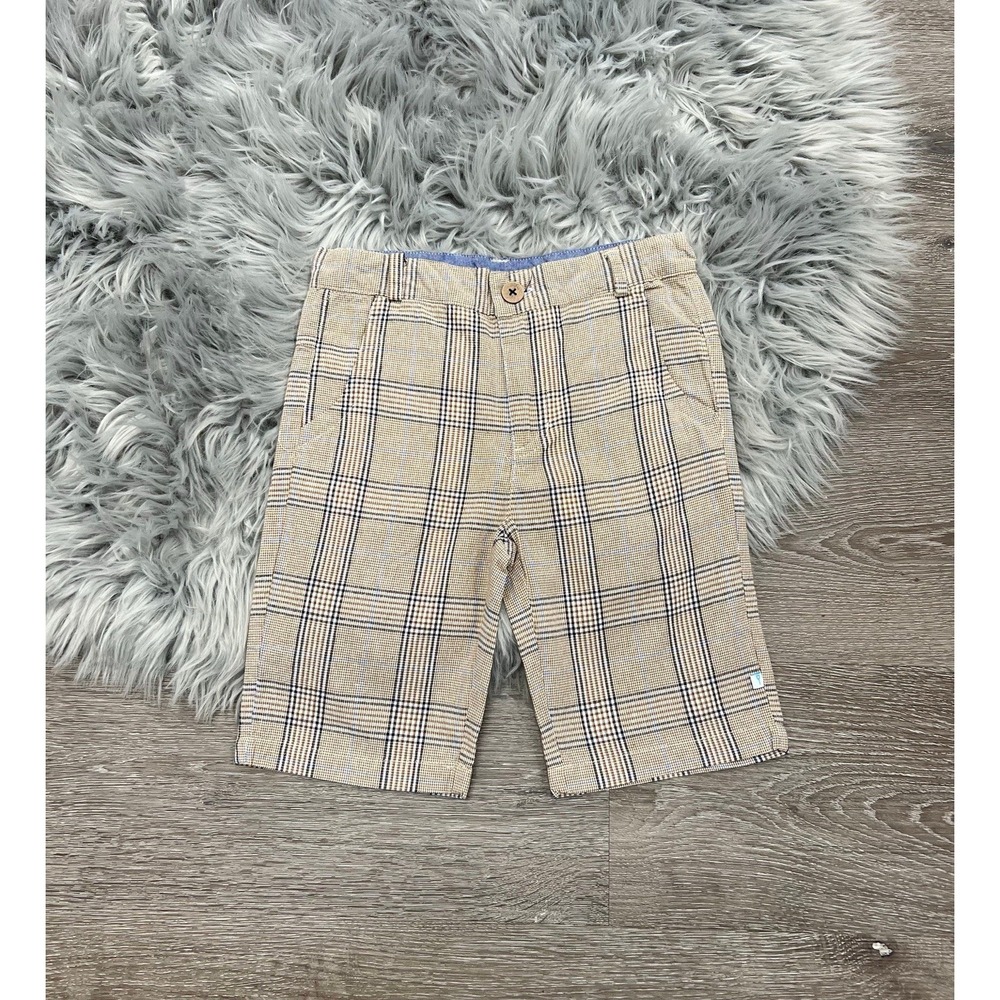 FORE!! Boys Plaid Linen Blend Shorts Size 6T ($46) NEW